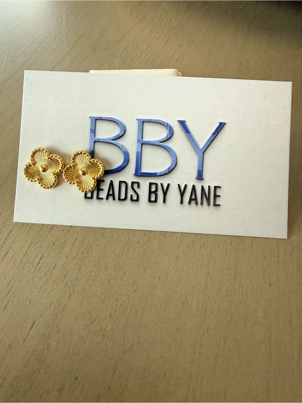 Gold Floral Stud Earrings
